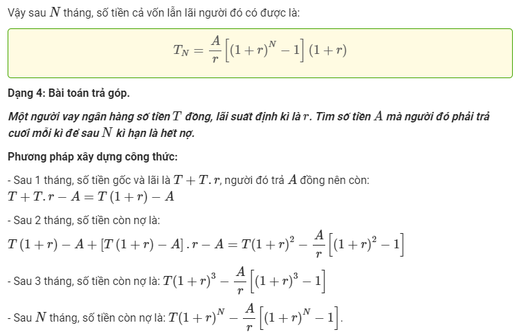 Cách tính lãi suất đơn