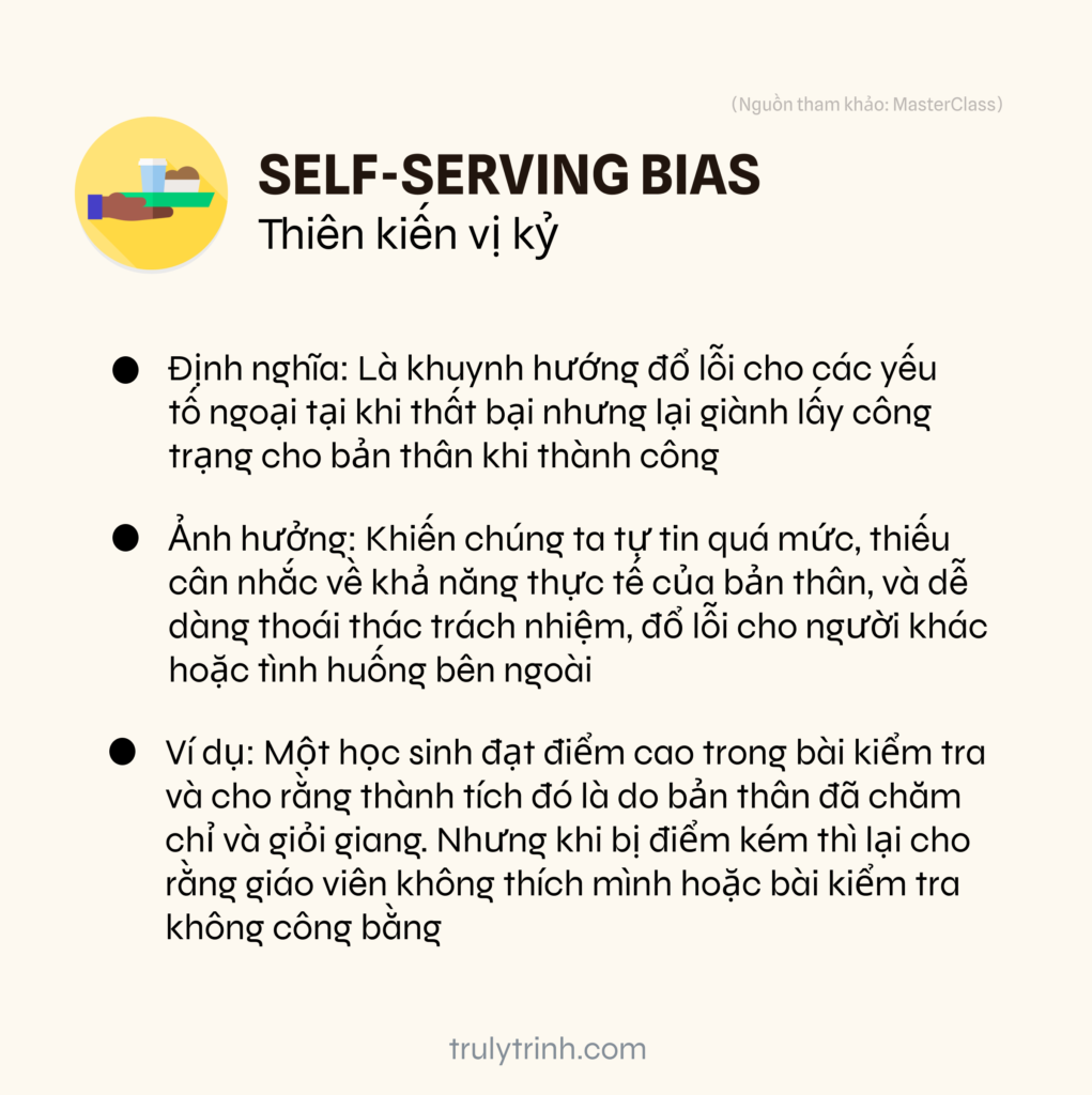Một số ví dụ cụ thể về Self-Serving Bias