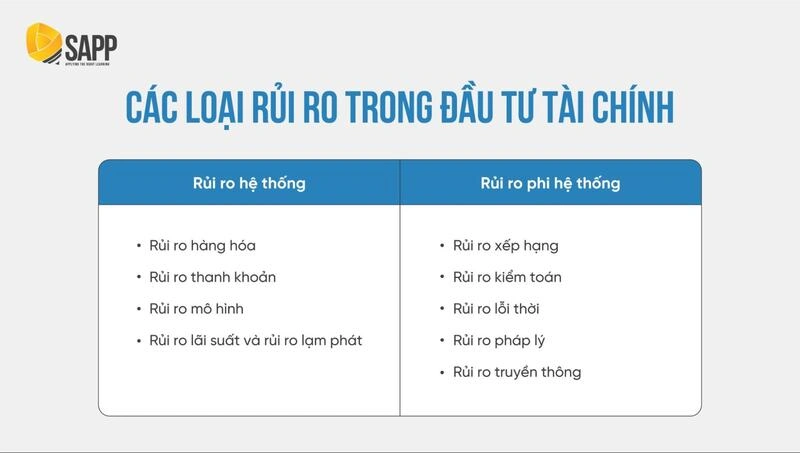 Phân loại rủi ro hệ thống